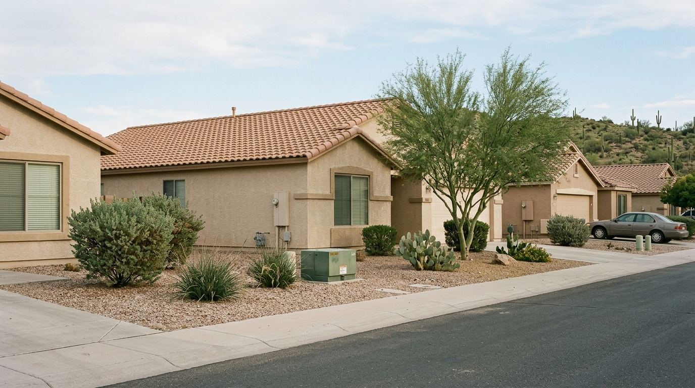 East Valley Arizona tract housing of the kind built in distinct construction waves