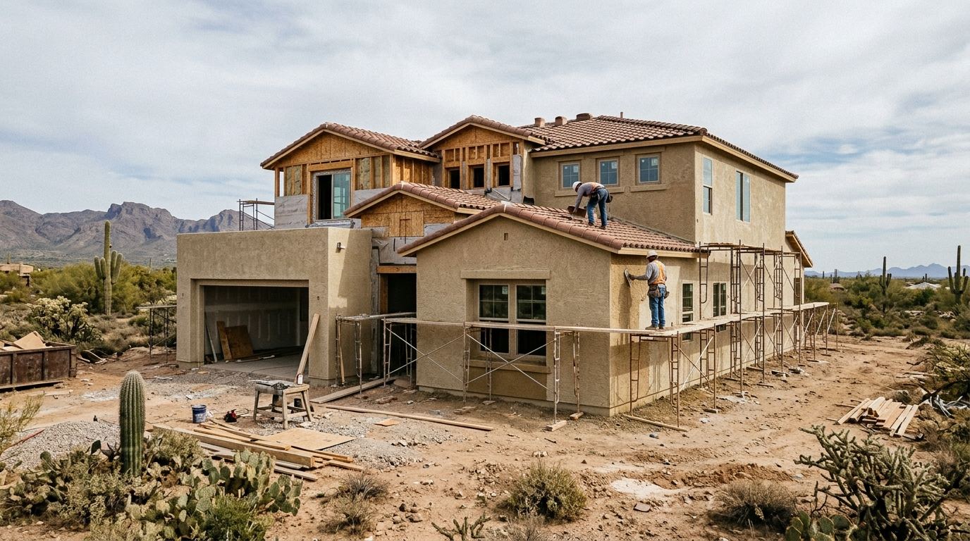 Older housing beside newer subdivisions in Avondale, Arizona