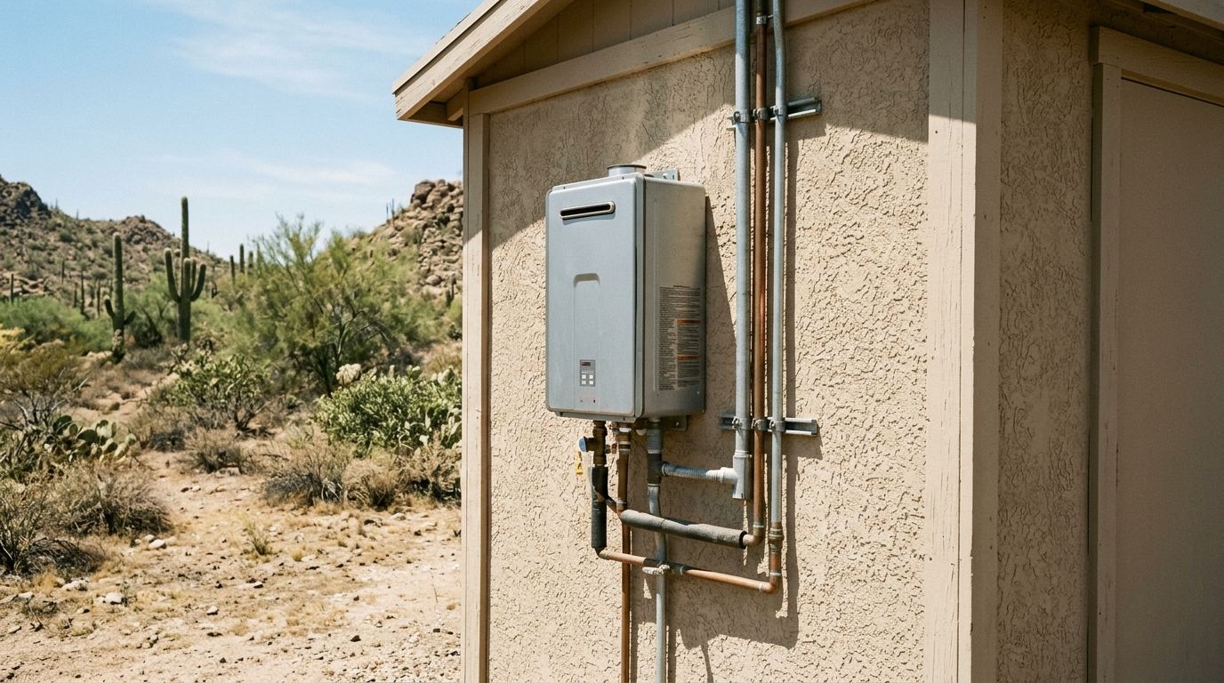 Tankless descaling at an Arizona home